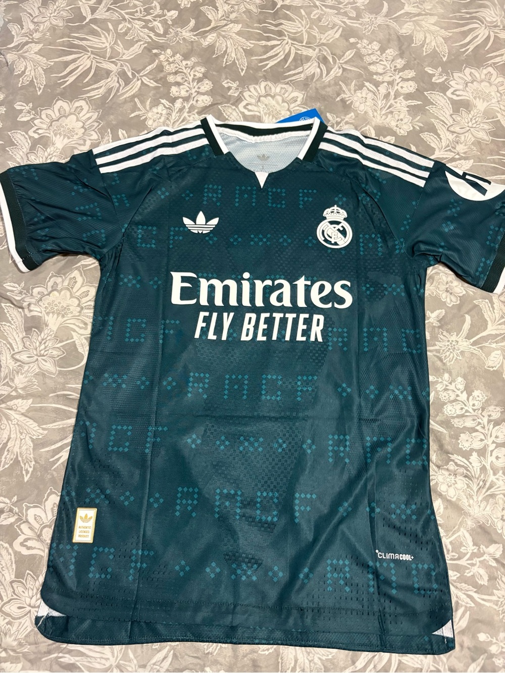 Real Madrid Teal and White Football Jersey